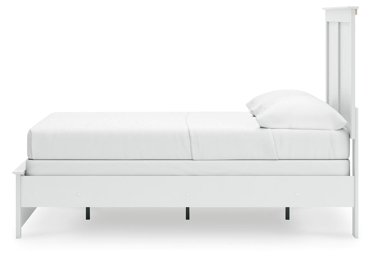 Bostwick Shoals Full Panel Bed in White, alternate side view