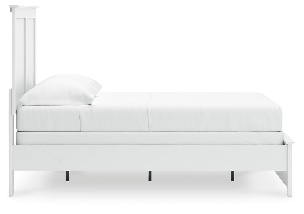 Bostwick Shoals Full Panel Bed in White, side view