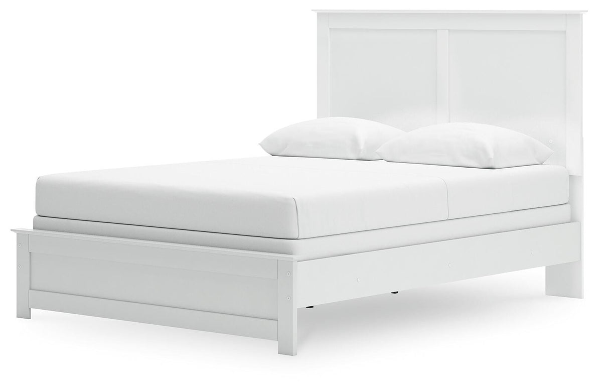 Bostwick Shoals Queen Panel Bed in White, angle view