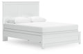 Bostwick Shoals Queen Panel Bed in White, angle view