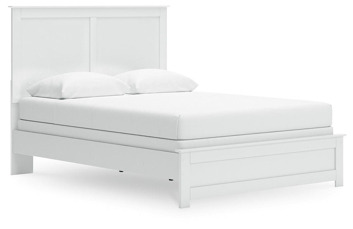 Bostwick Shoals Queen Panel Bed in White, angle view