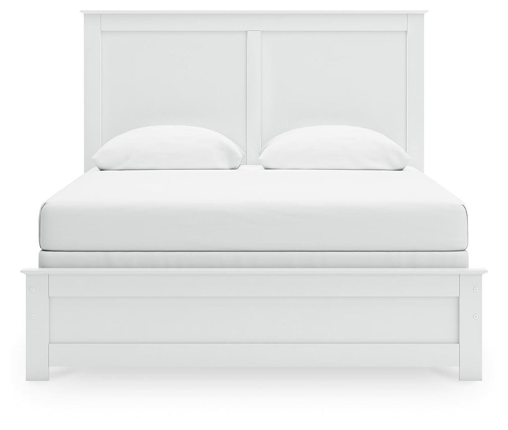 Bostwick Shoals Queen Panel Bed in White, front view