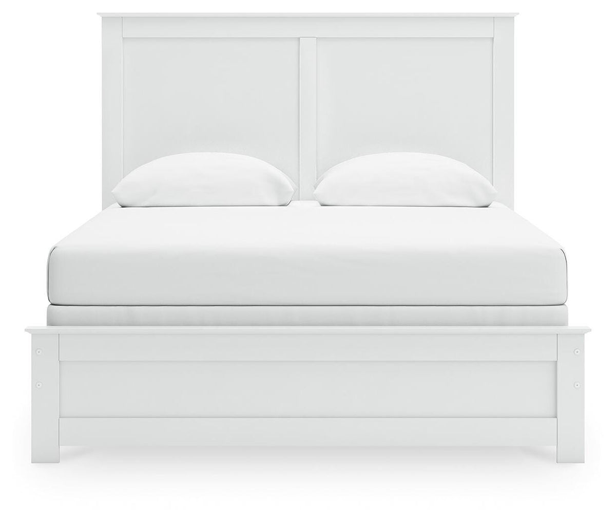 Bostwick Shoals Queen Panel Bed in White, front view