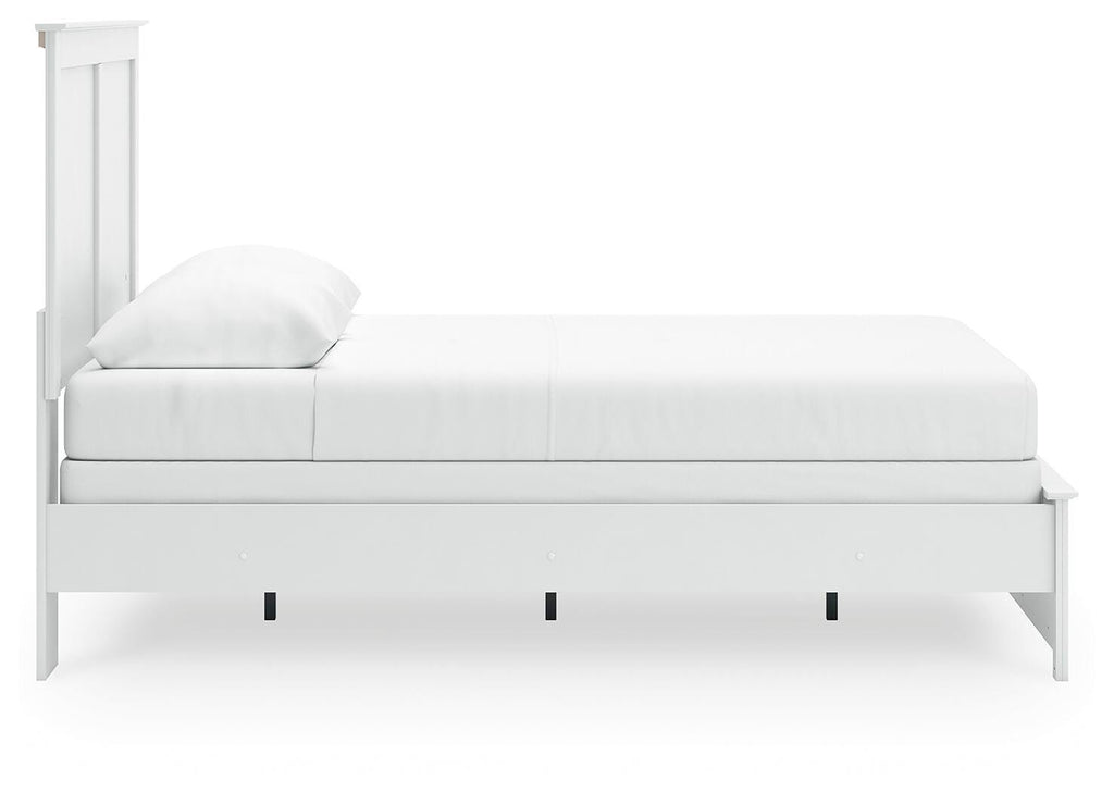 Bostwick Shoals Queen Panel Bed in White, side view