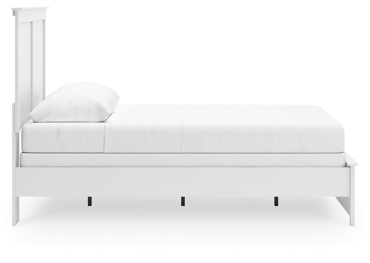 Bostwick Shoals Queen Panel Bed in White, side view
