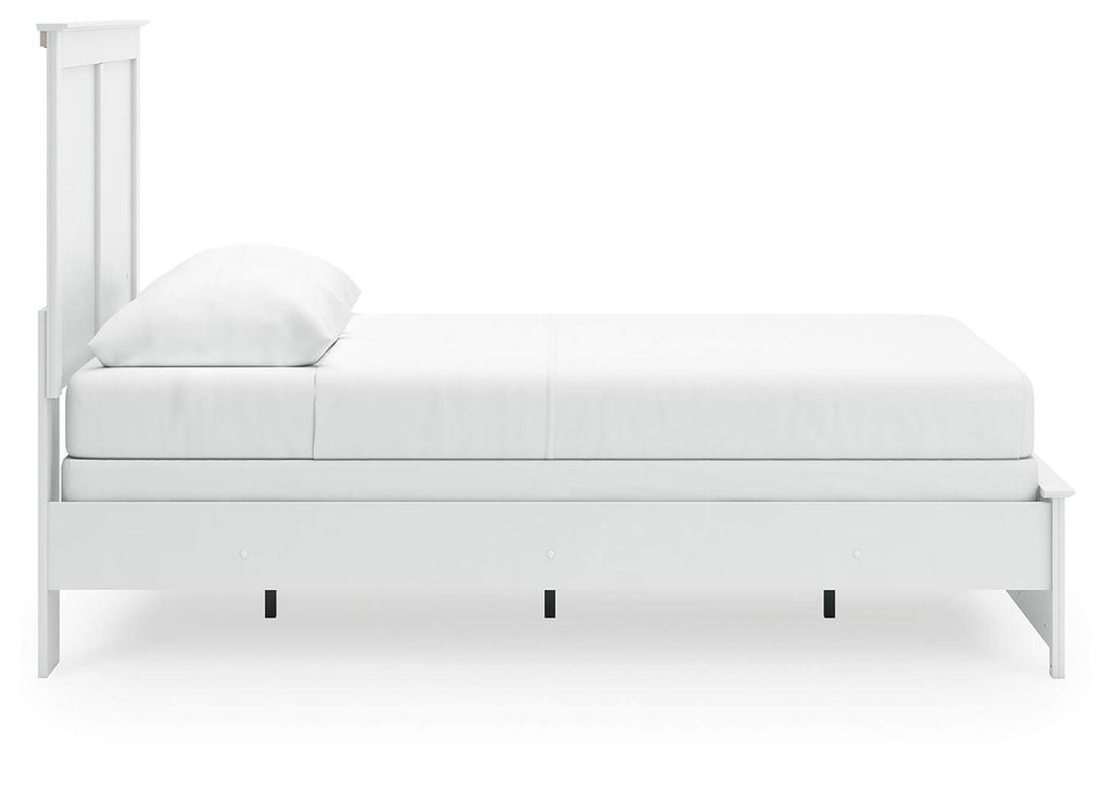 Bostwick Shoals Queen Panel Bed with Mirrored Dresser and Chest side view