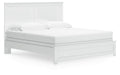 Bostwick Shoals King Panel Bed in White, angle view