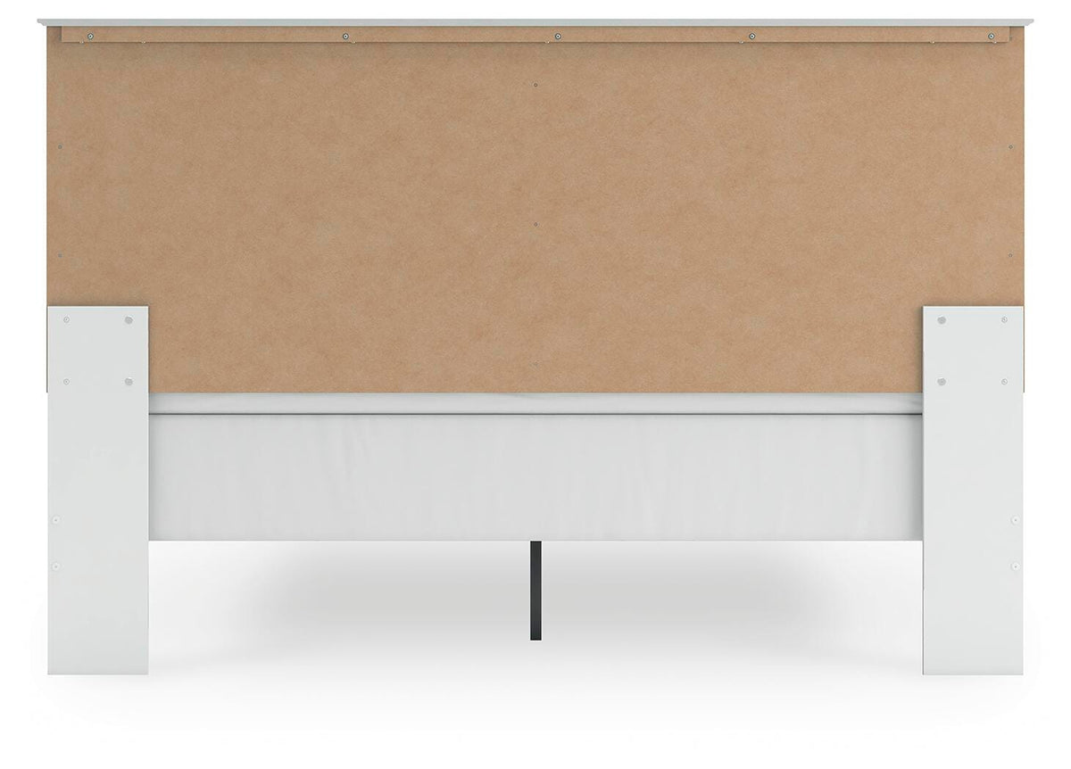 Bostwick Shoals King Panel Bed in White, back view