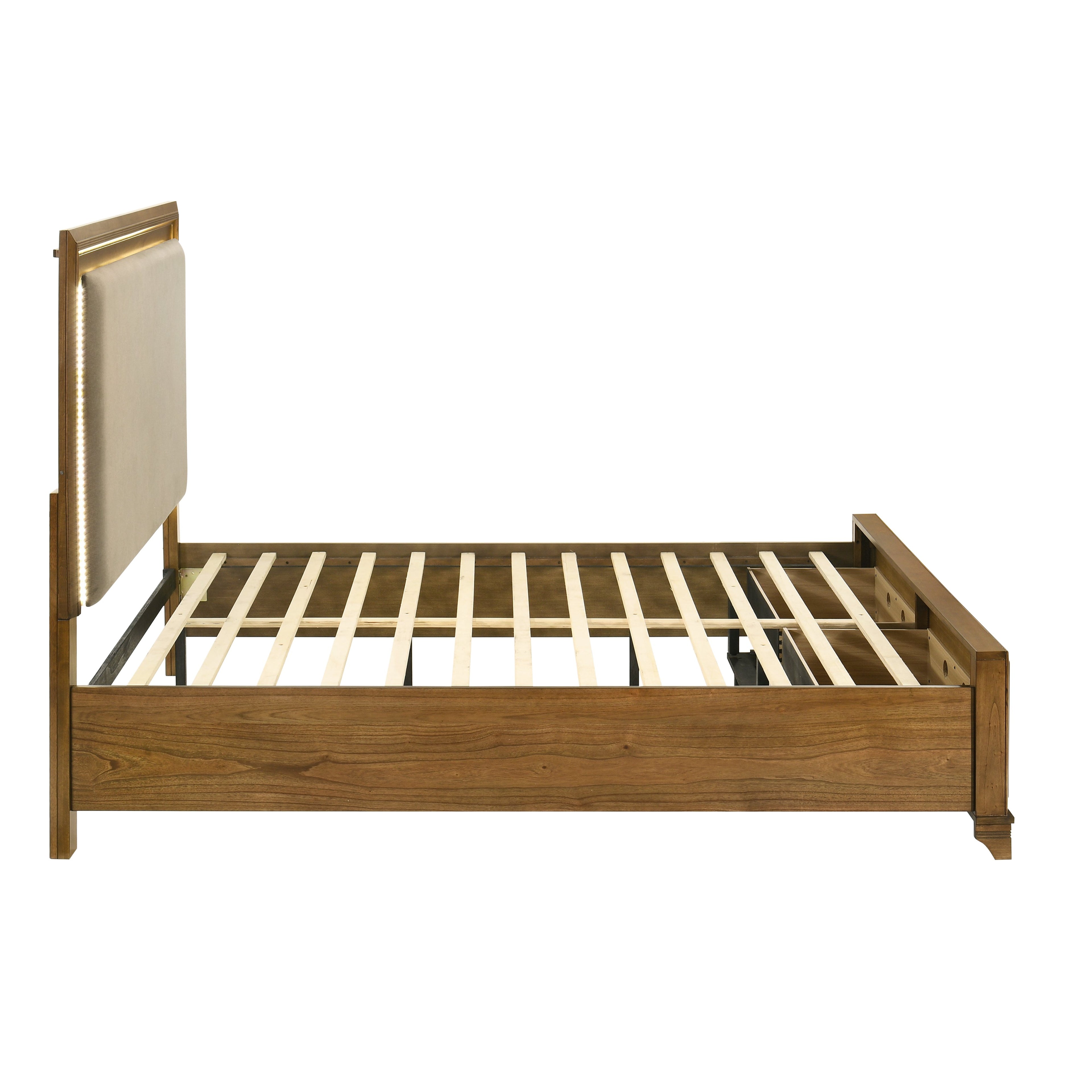 Talcott Lighted Queen Bed - Honey