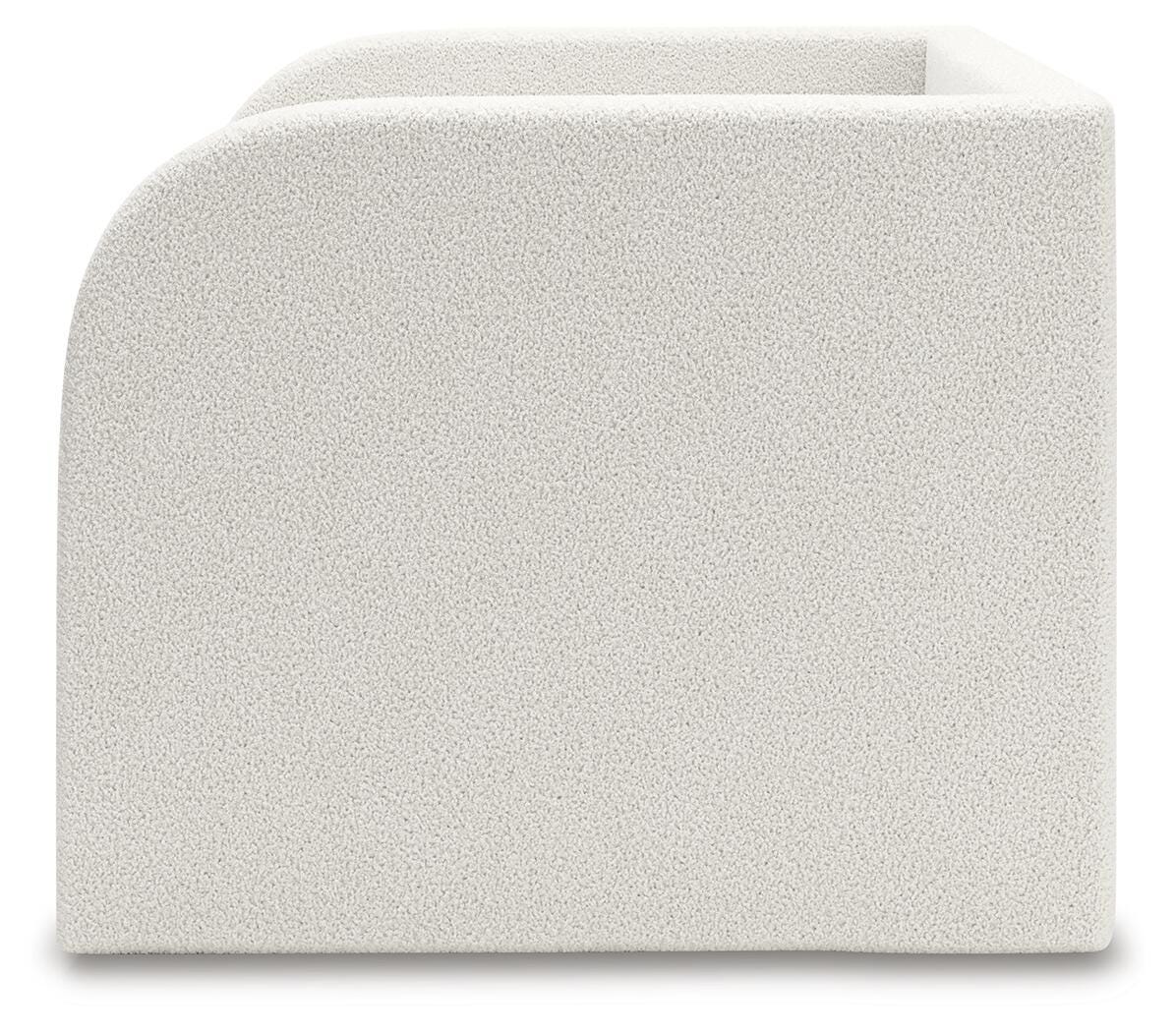 Arloster Twin Upholstered Day Bed with Storage in Tan/White, alternate side view