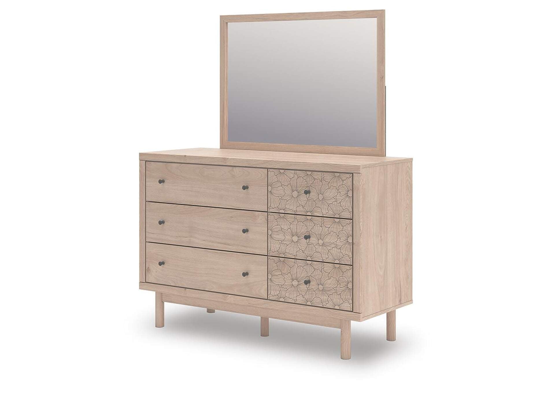 Arloster Dresser and Mirror angled view