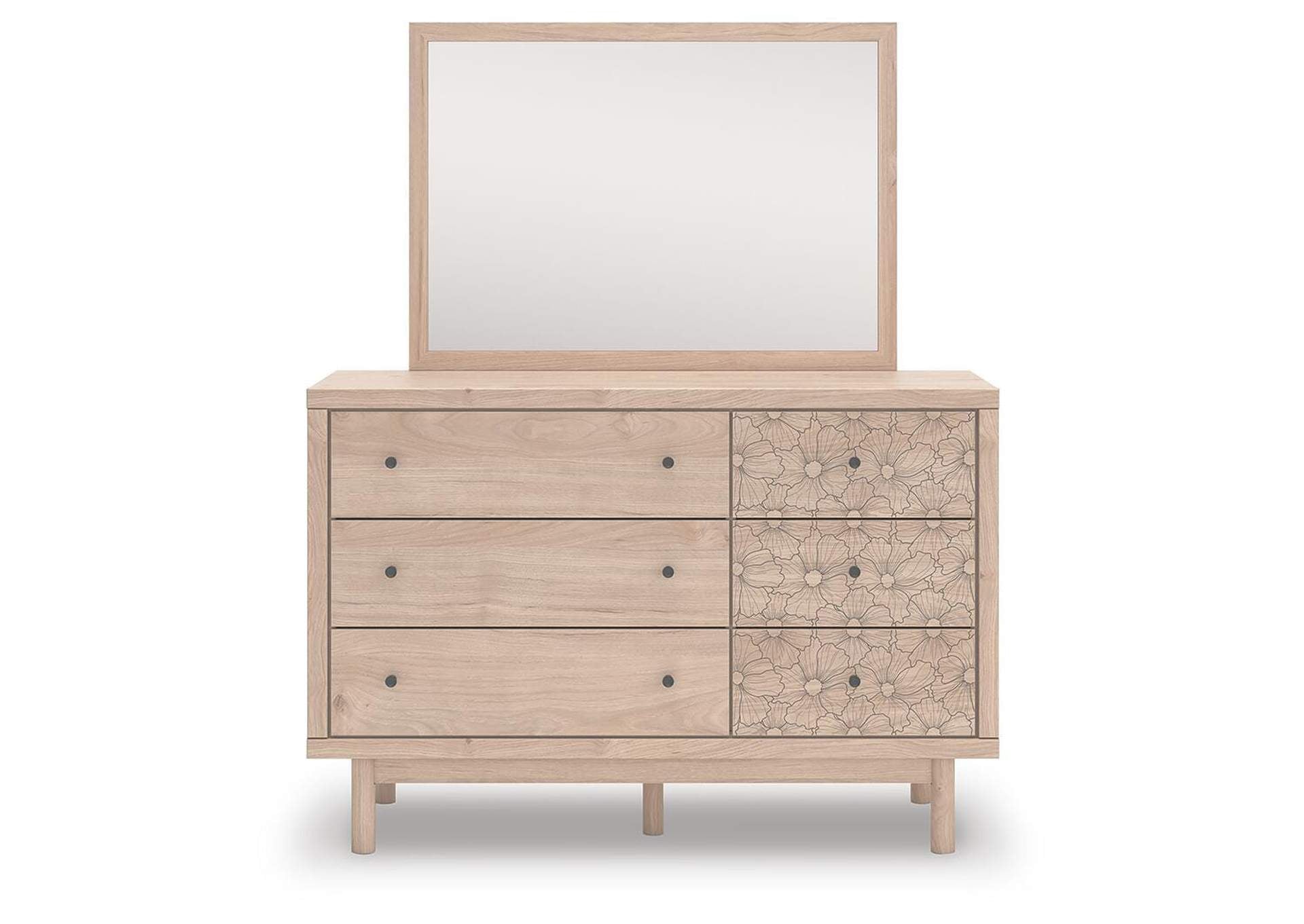 Arloster Dresser and Mirror front view