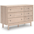 Arloster Dresser in Tan, angle view