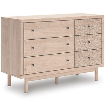 Arloster Dresser in Tan, angle view
