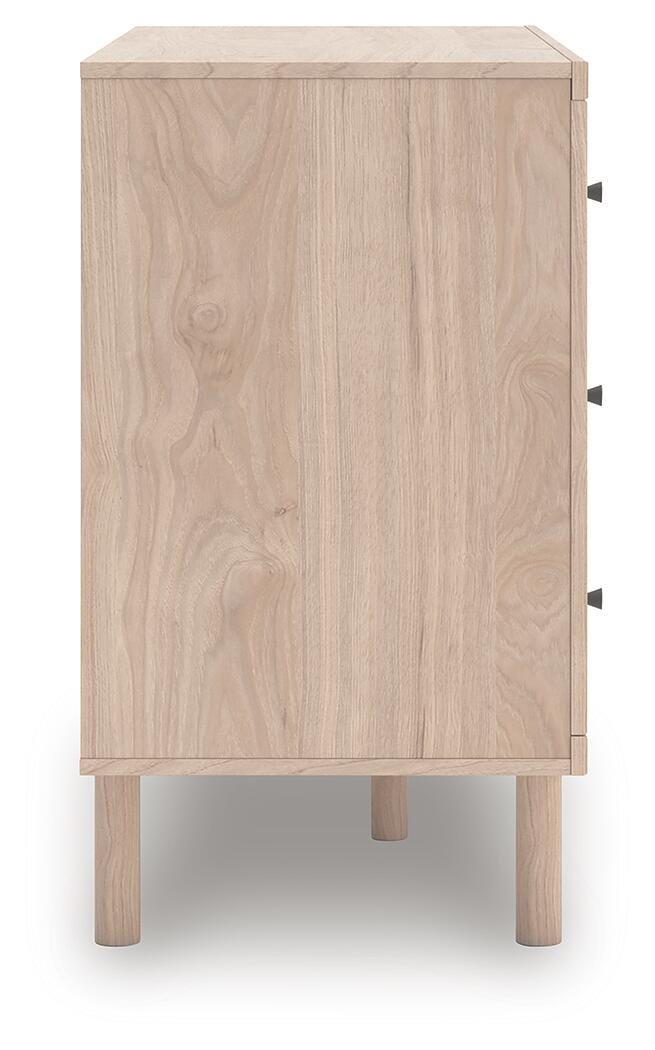 Arloster Dresser in Tan, side view
