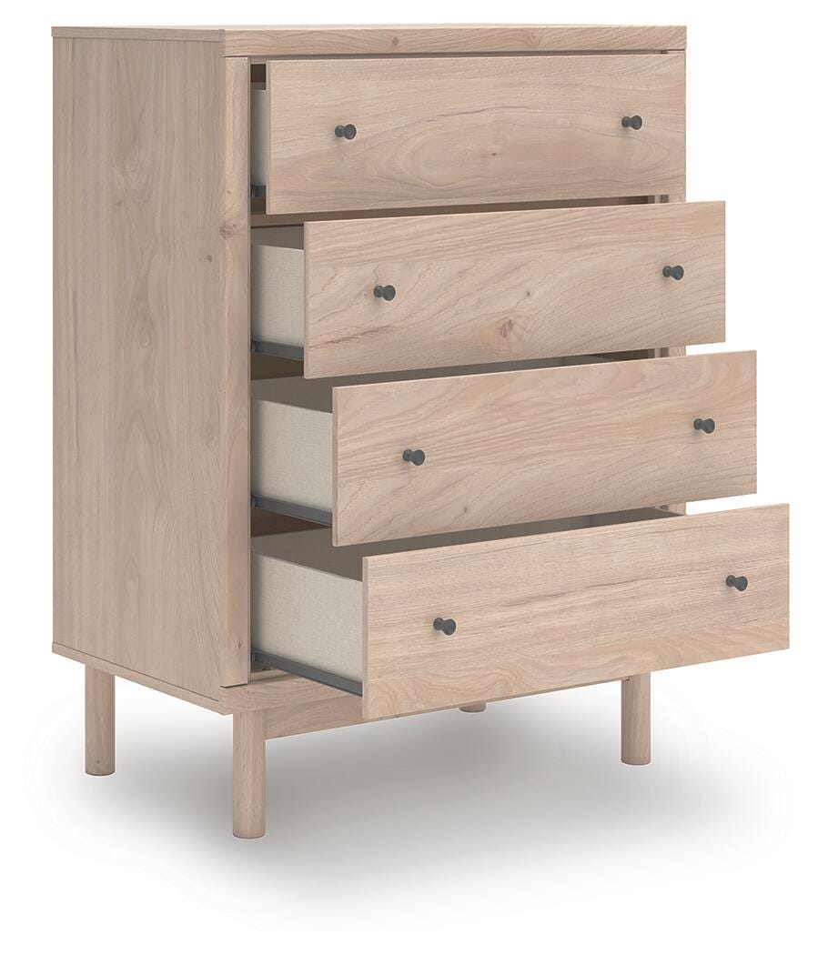 Arloster Chest of Drawers in Tan, open view