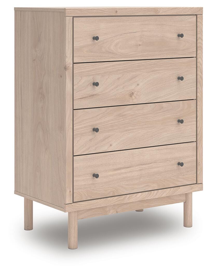Arloster Chest of Drawers in Tan, angle view