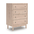 Arloster Chest of Drawers in Tan, angle view