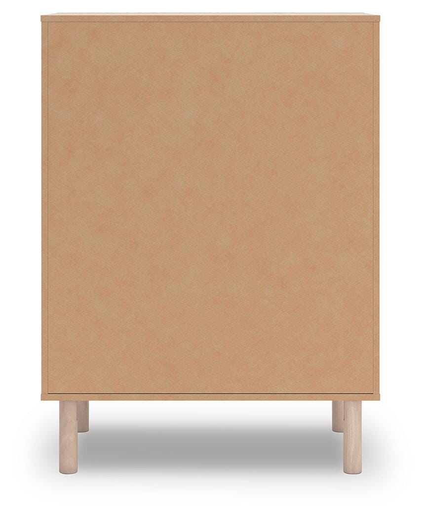 Arloster Chest of Drawers in Tan, back view