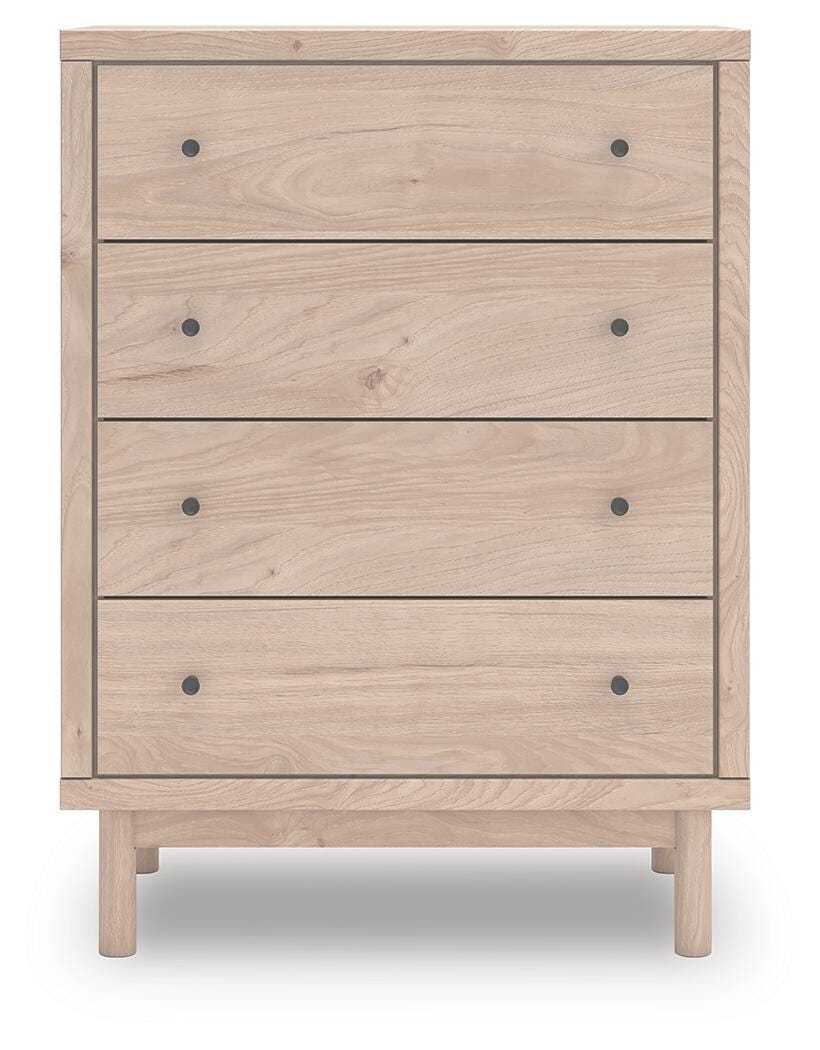 Arloster Chest of Drawers in Tan, front view