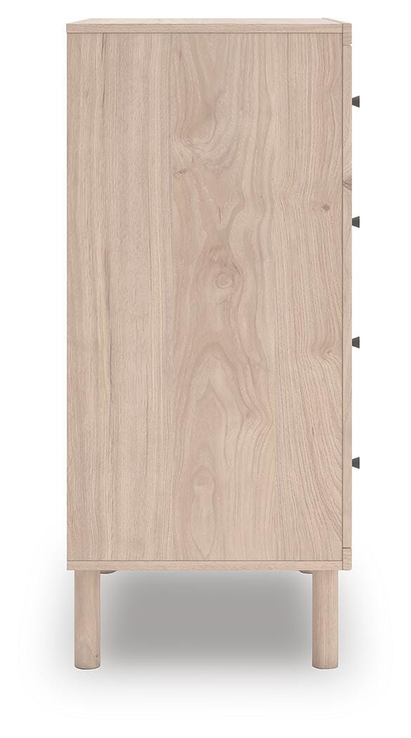 Arloster Chest of Drawers in Tan, side view