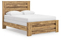Maystonna Queen Panel Bed in Brown, angle view