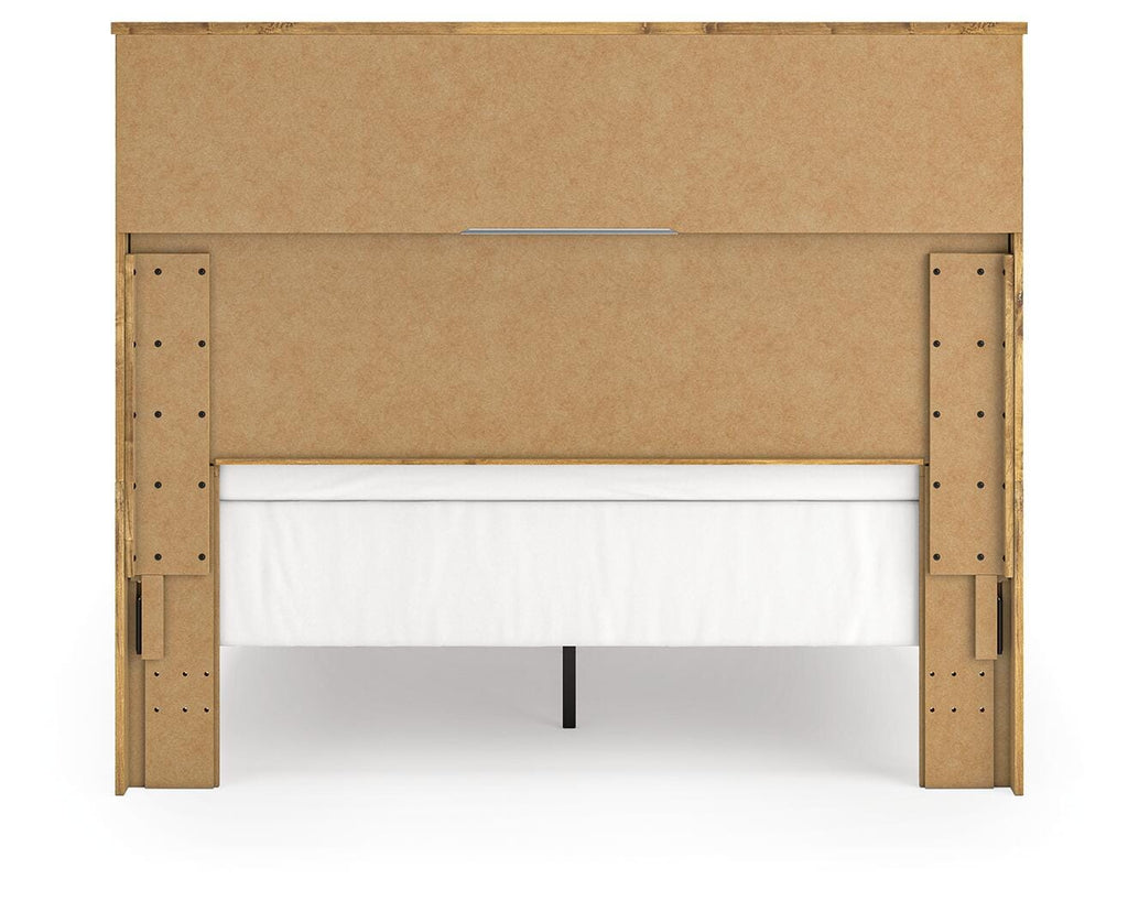 Maystonna Queen Panel Bed in Brown, back view