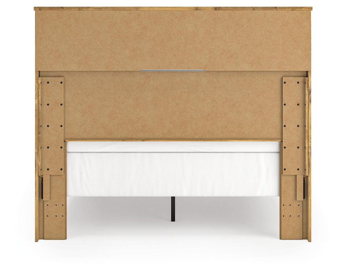 Maystonna Queen Panel Bed in Brown, back view