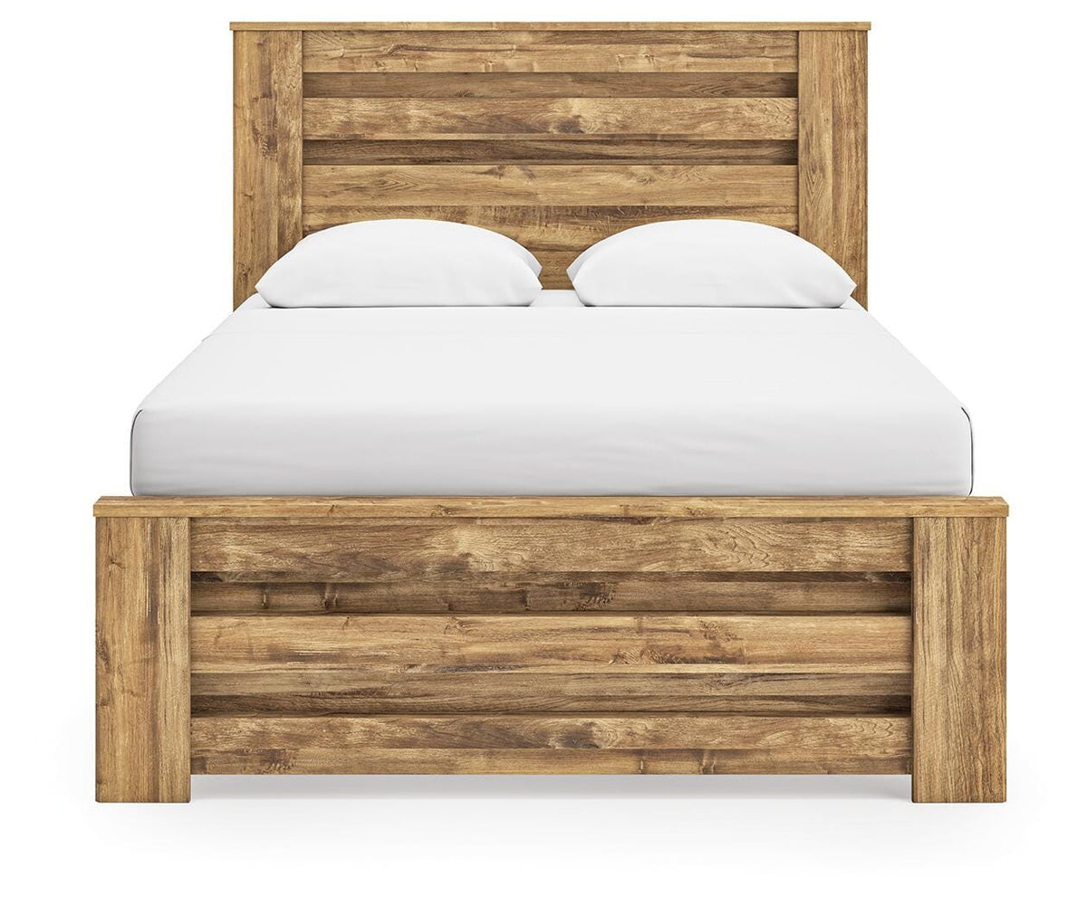 Maystonna Queen Panel Bed in Brown, front view