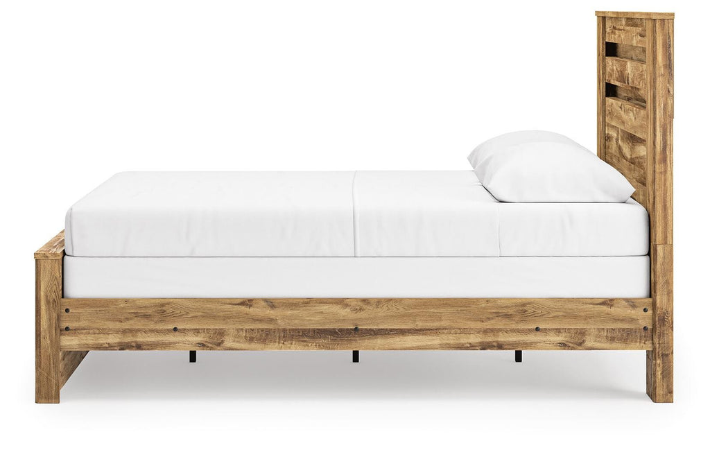 Maystonna Queen Panel Bed in Brown, alternate side view