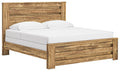 Maystonna King Panel Bed in Brown, angle view