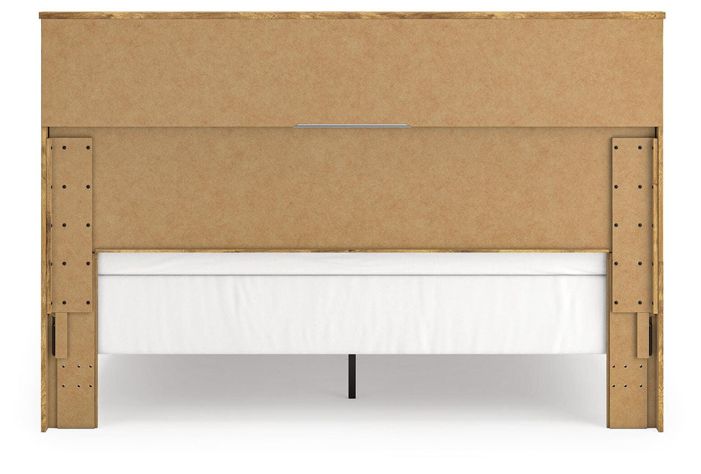 Maystonna King Panel Bed in Brown, back view