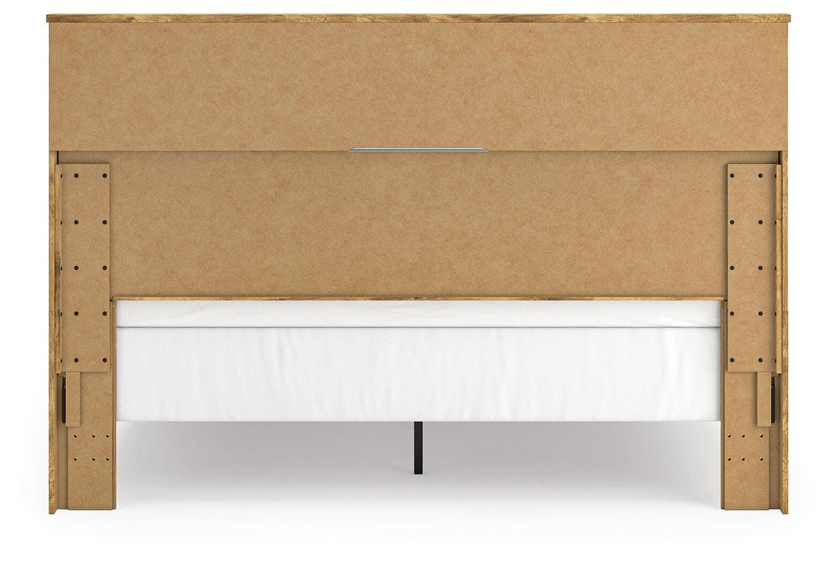 Maystonna King Panel Bed in Brown, back view