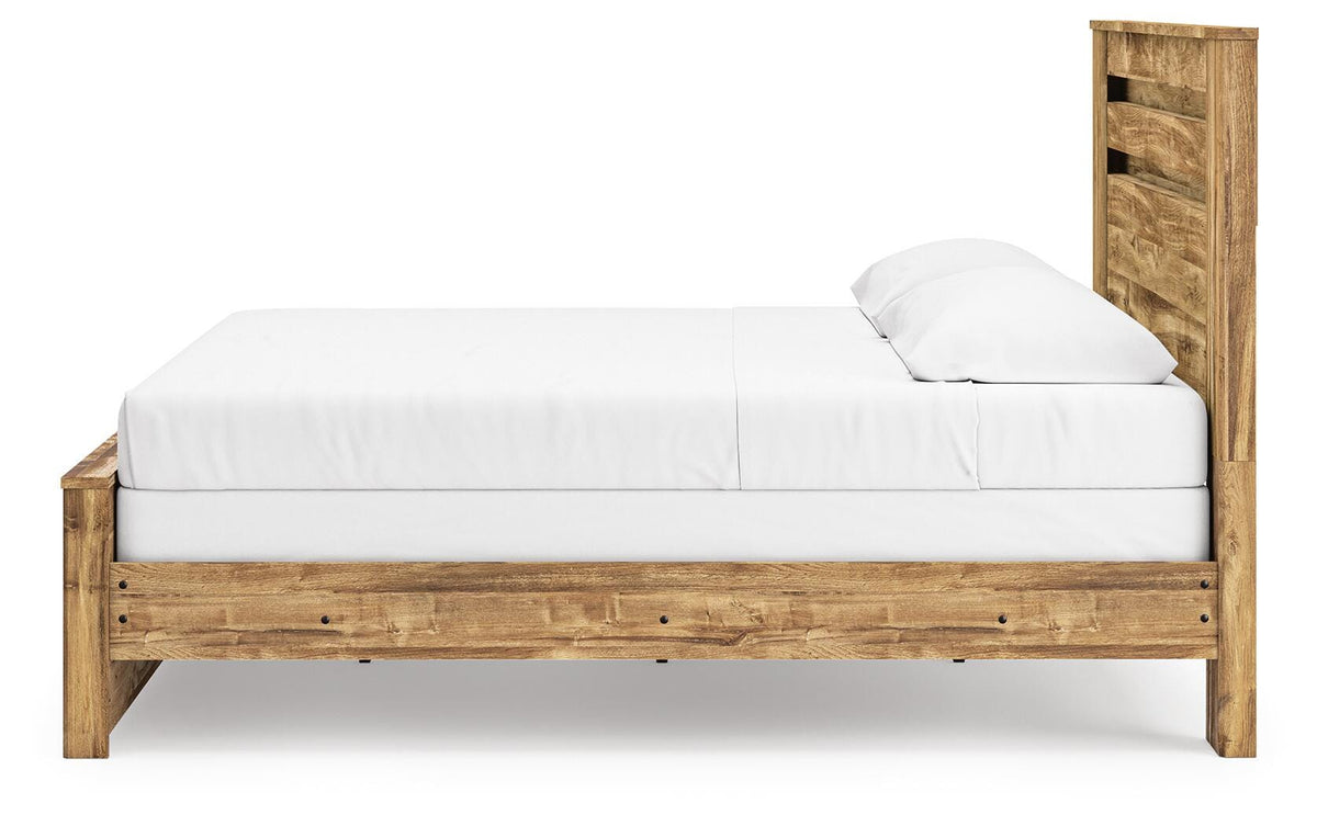 Maystonna King Panel Bed in Brown, alternate side view