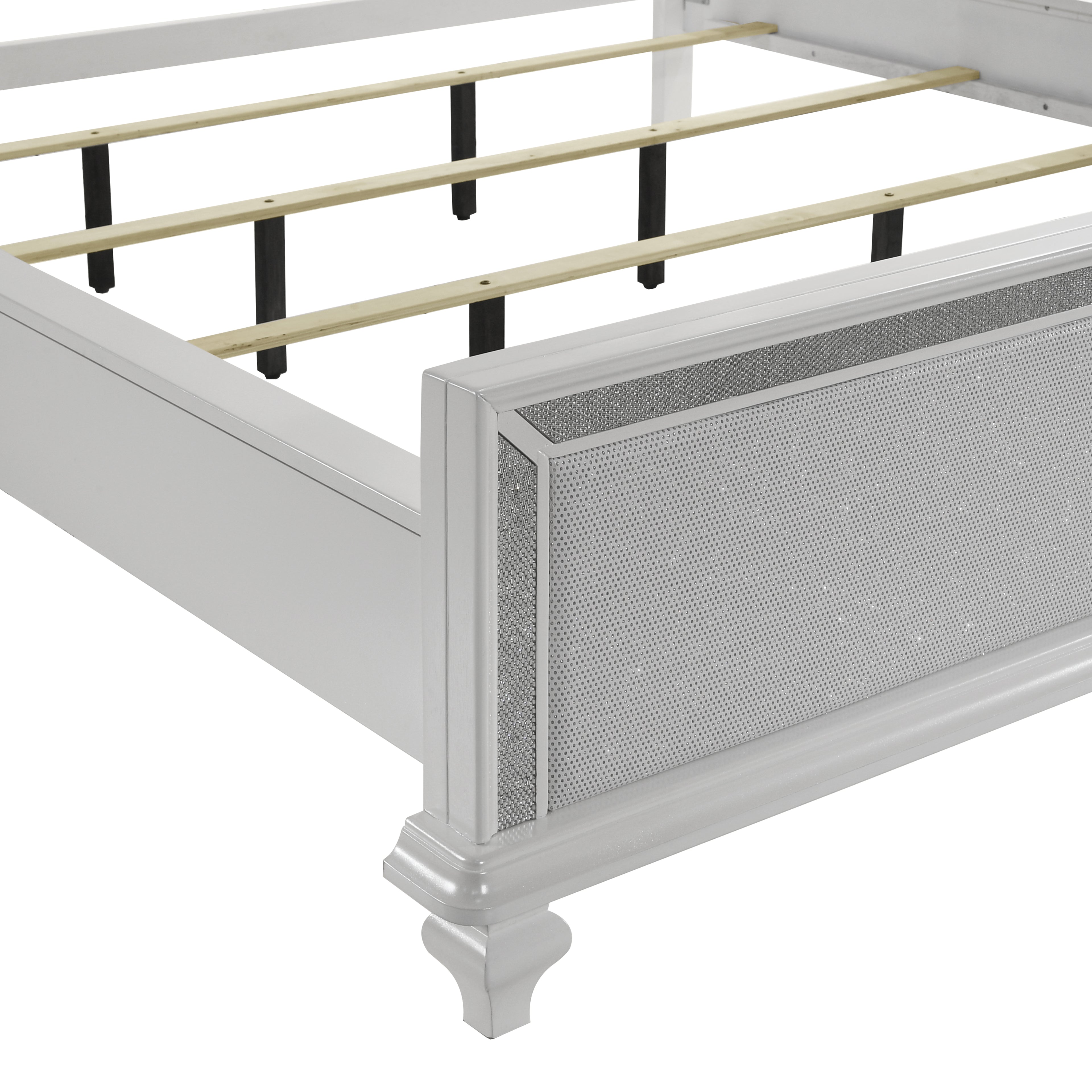 Stardust K Lighted King Bed - White