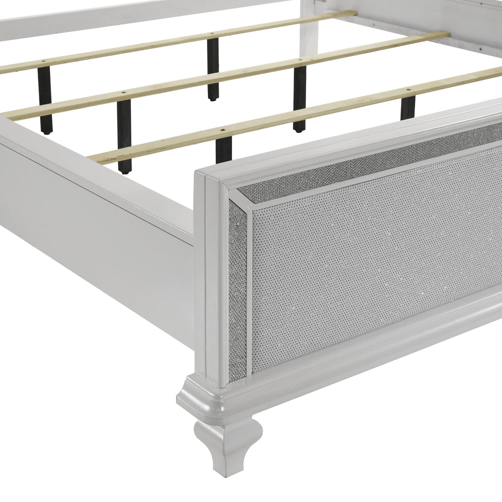 Stardust K Lighted King Bed - White