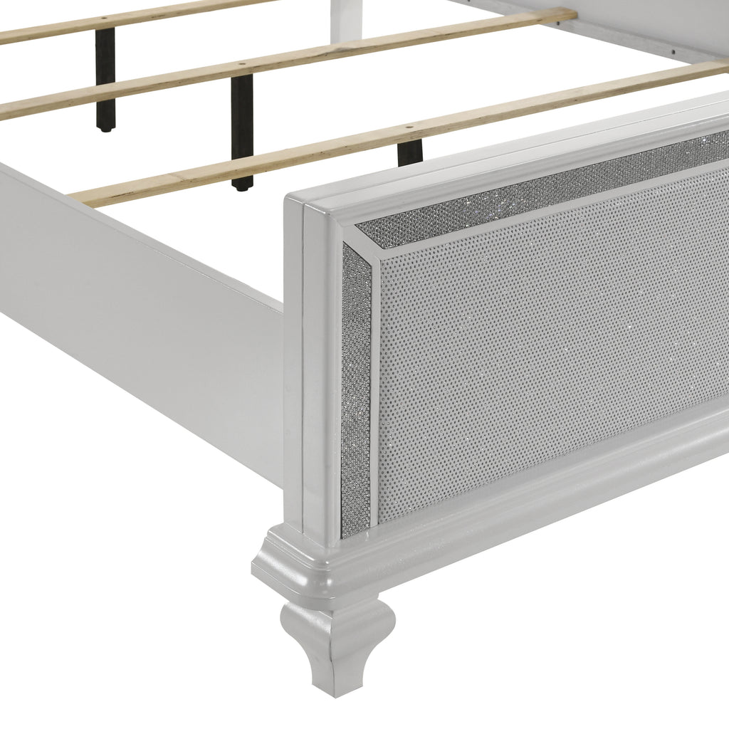 Stardust Lighted Queen Bed - White