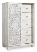 Paxberry Dressing Chest in Whitewash, closed view