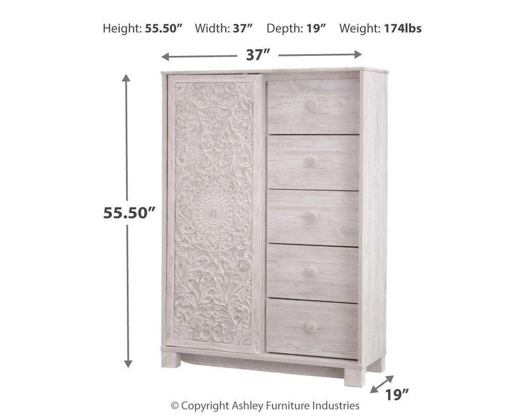 Paxberry Dressing Chest in Whitewash, alternate view 5