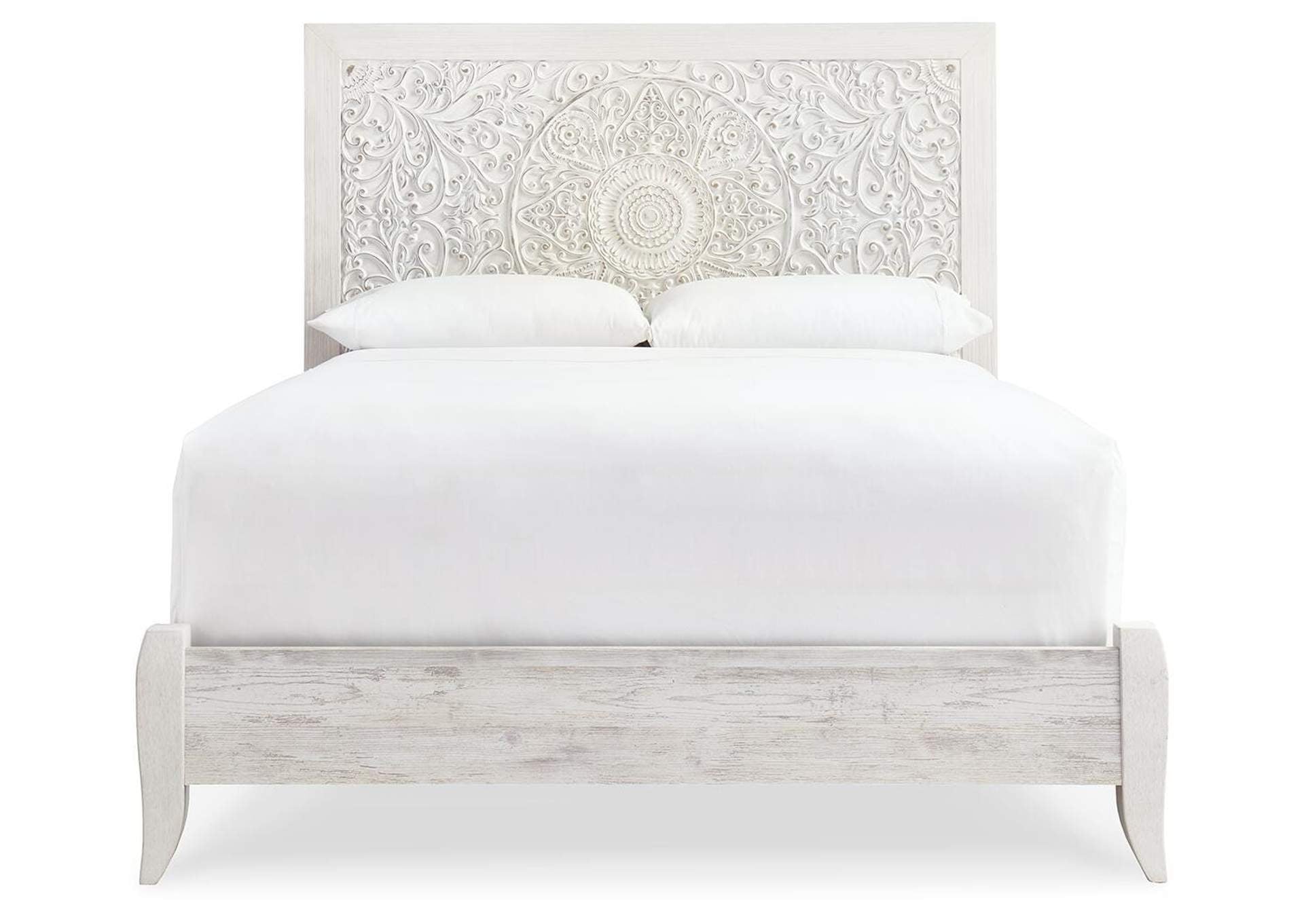 Paxberry Queen Panel Bed with Mirrored Dresser