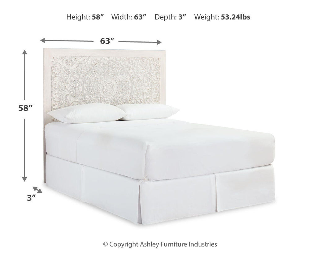 Paxberry Queen Panel Bed in Whitewash, alternate view 5