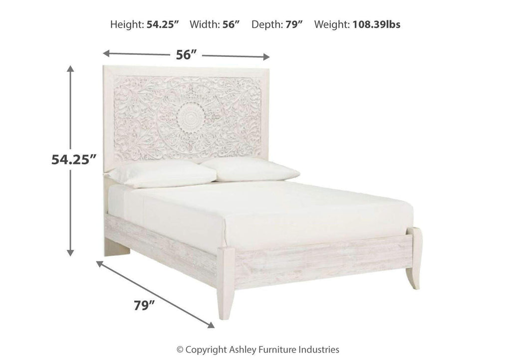 Paxberry Queen Panel Bed with Dresser dimensions