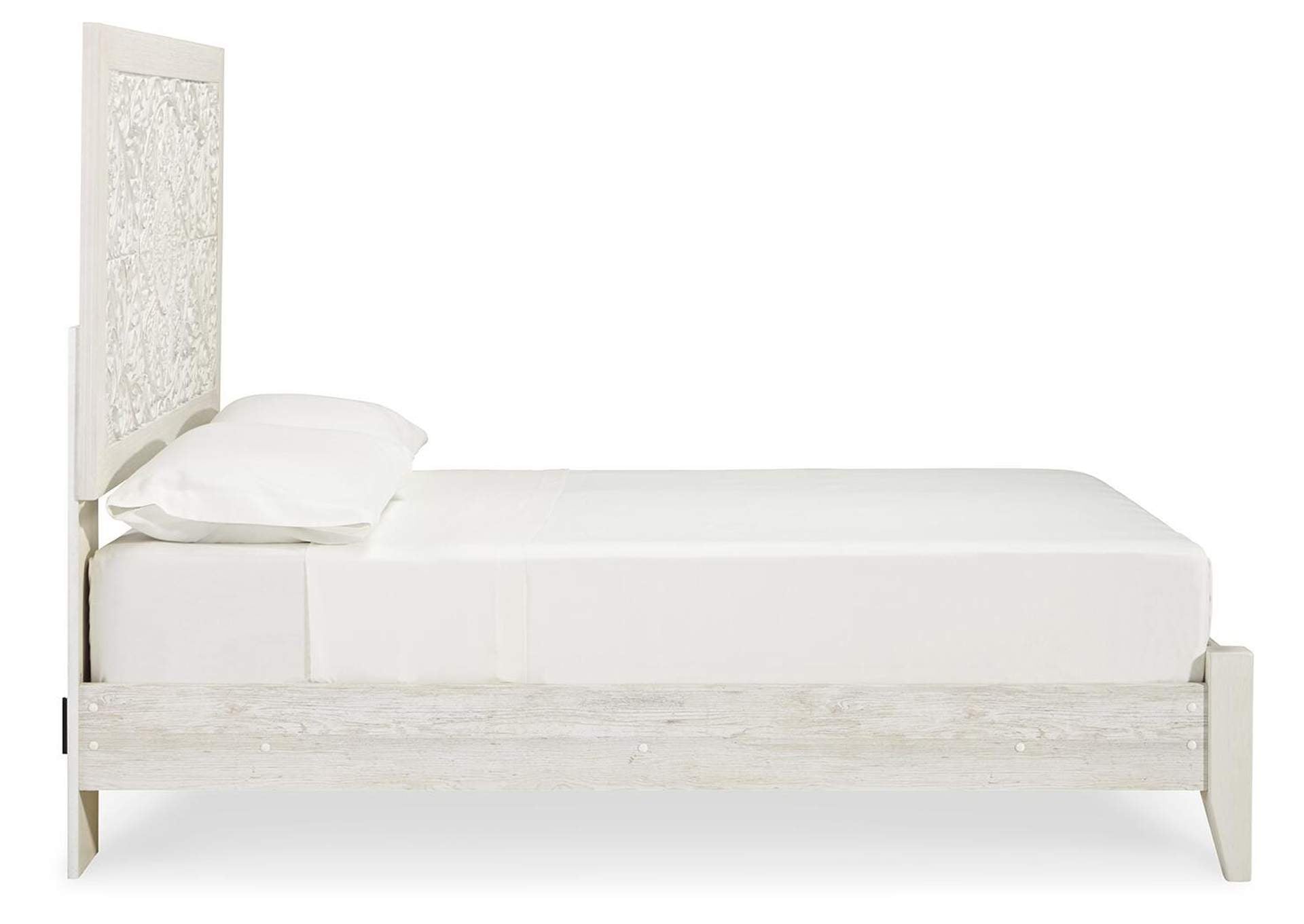 Paxberry Full Panel Bed with Nightstand side view