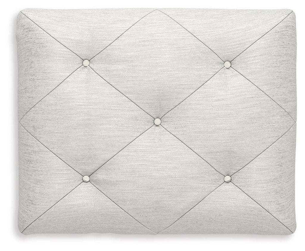 Kozlani Vanity Stool in White, top view