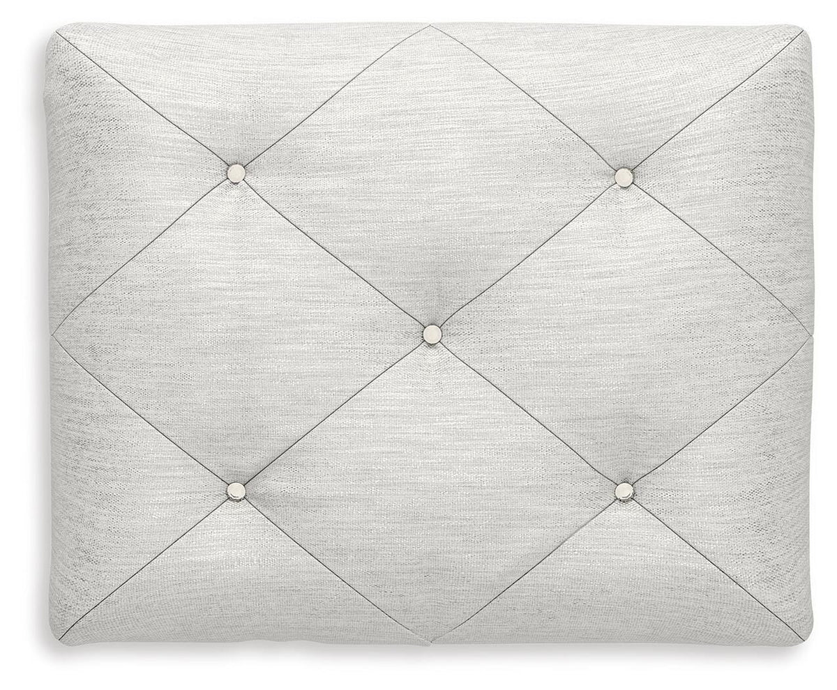Kozlani Vanity Stool in White, top view