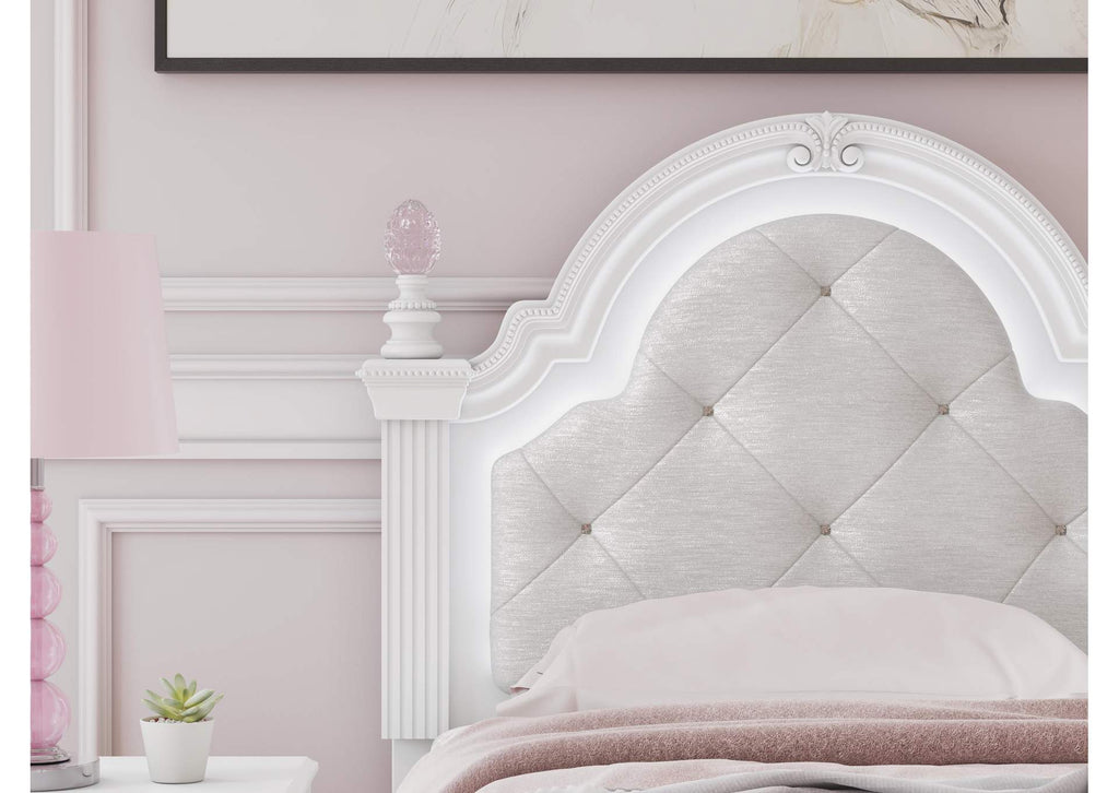 Kozlani Twin Upholstered Panel Bed detail