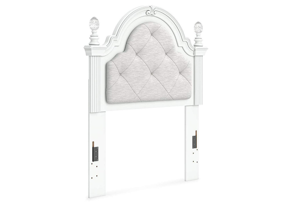 Kozlani Twin Upholstered Panel Bed angled view