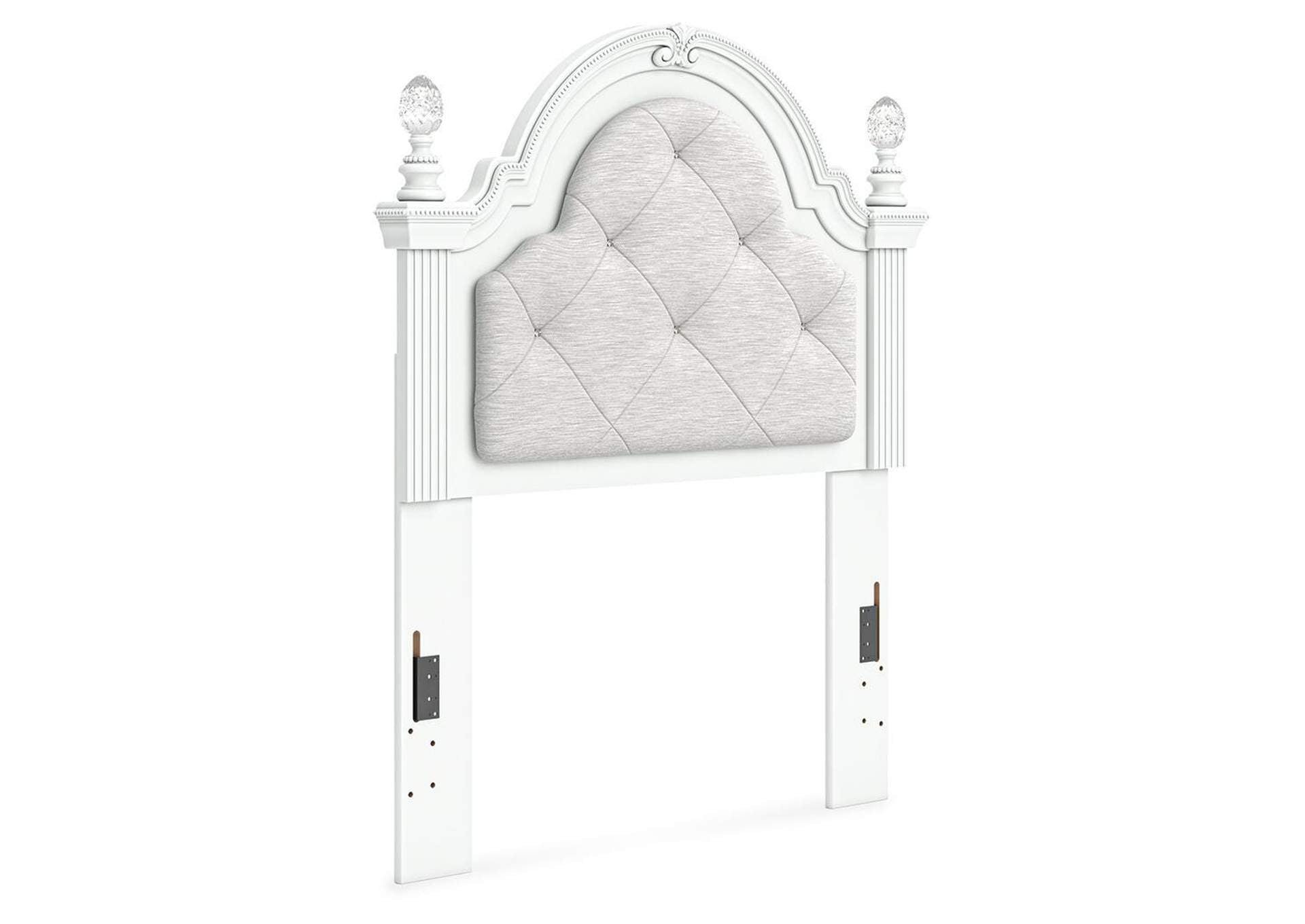 Kozlani Twin Upholstered Panel Bed angled view