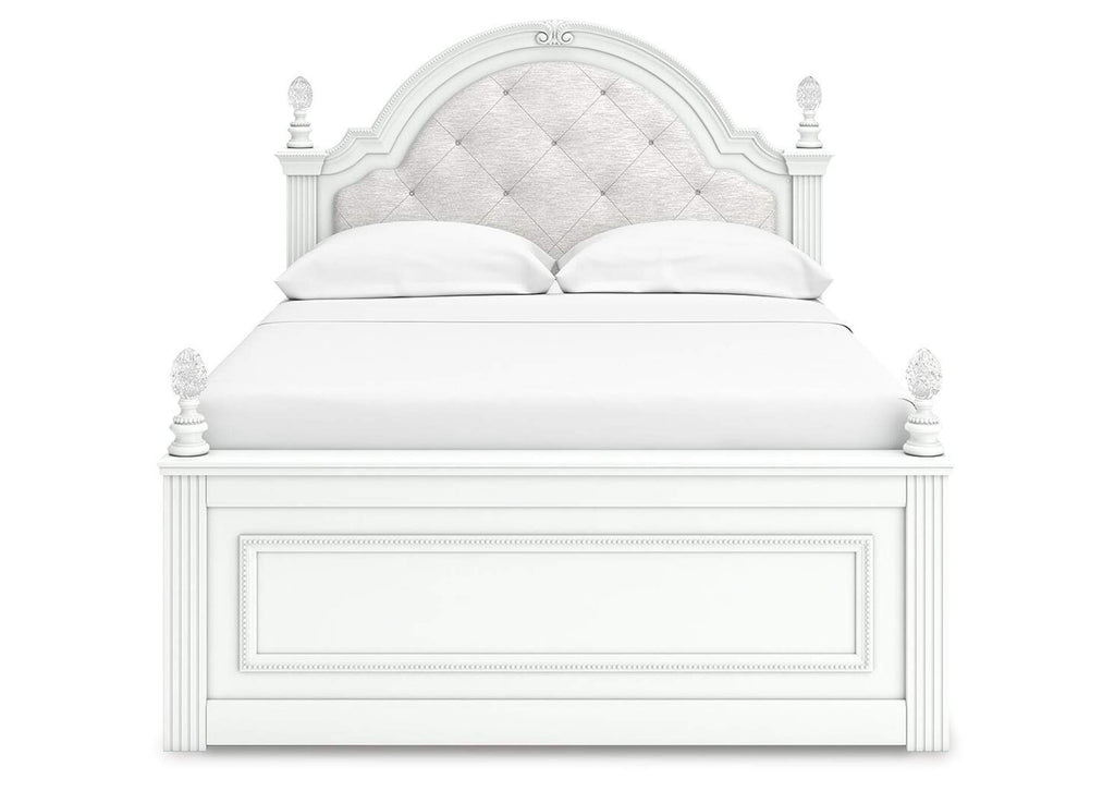 Maylilly Full Upholstered Panel Storage Bed and Dresser front view