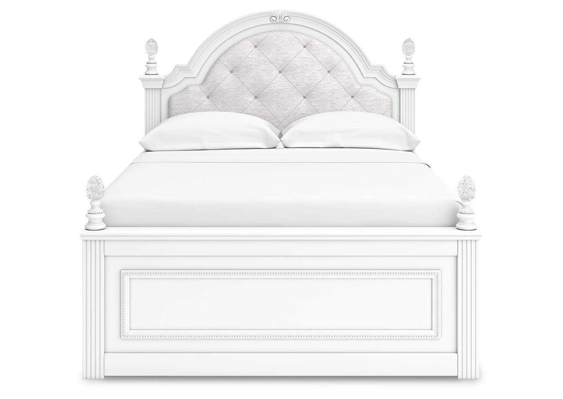 Maylilly Full Upholstered Panel Storage Bed and Dresser front view